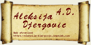 Aleksija Đergović vizit kartica